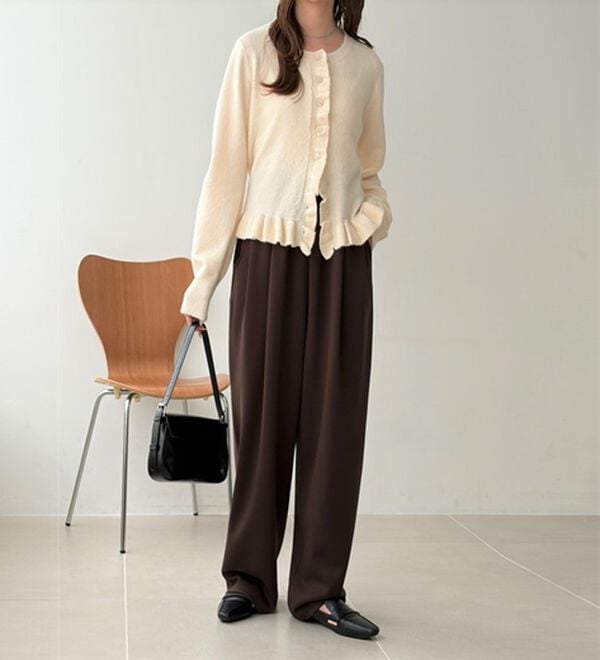 GeeRA（ジーラ）の「ダンボールワイドコクーンスウェットパンツ（ワイドパンツ・ガウチョ）」｜詳細画像