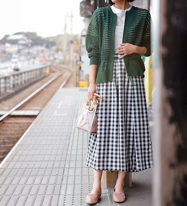 BELLUNA（ベルーナ）の「チェック柄スカーチョ（ワイドパンツ・ガウチョ）」｜詳細画像