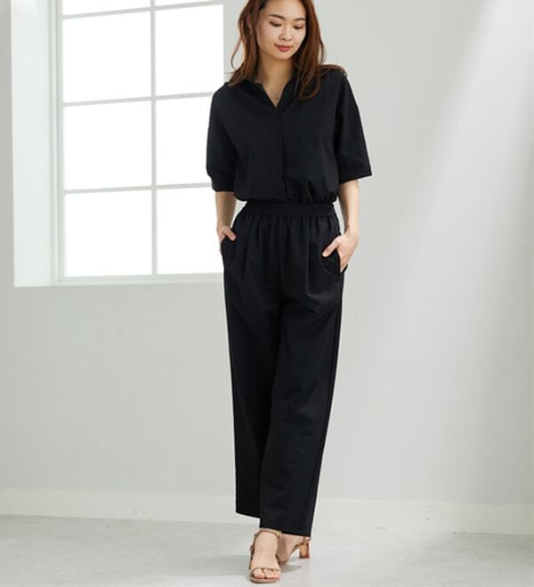 BELLUNA（ベルーナ）の「エアリーサッカー素材ワイドパンツ（ワイドパンツ・ガウチョ）」｜詳細画像