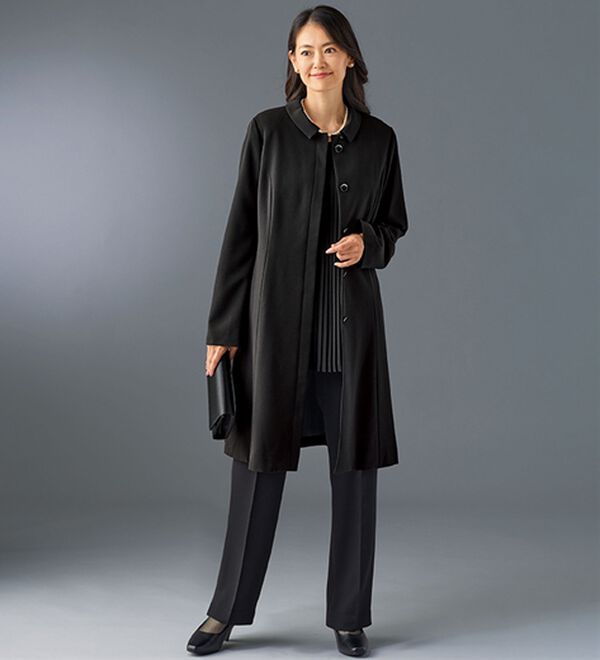 BELLUNA（ベルーナ）の「はっ水素材フォーマルコート（ライナー付）（ブラックフォーマル（喪服・礼服））」｜詳細画像