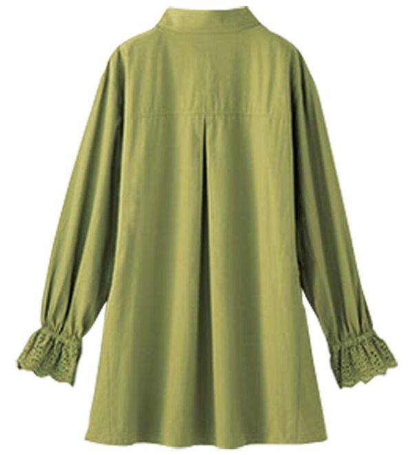 BELLUNA（ベルーナ）の「袖レース切替サイドプリーツチュニック（チュニック）」｜詳細画像