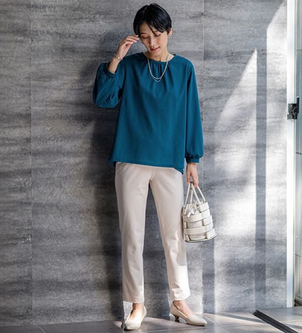 BELLUNA（ベルーナ）の「新触感！マシュマロみたいななめらかストレッチパンツ（フルレングスパンツ）」｜詳細画像