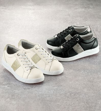 ルフラン（ルフラン）の「＜ラシーナリュクス＞ビジュー付パイソン切替レザースニーカー（スニーカー）」