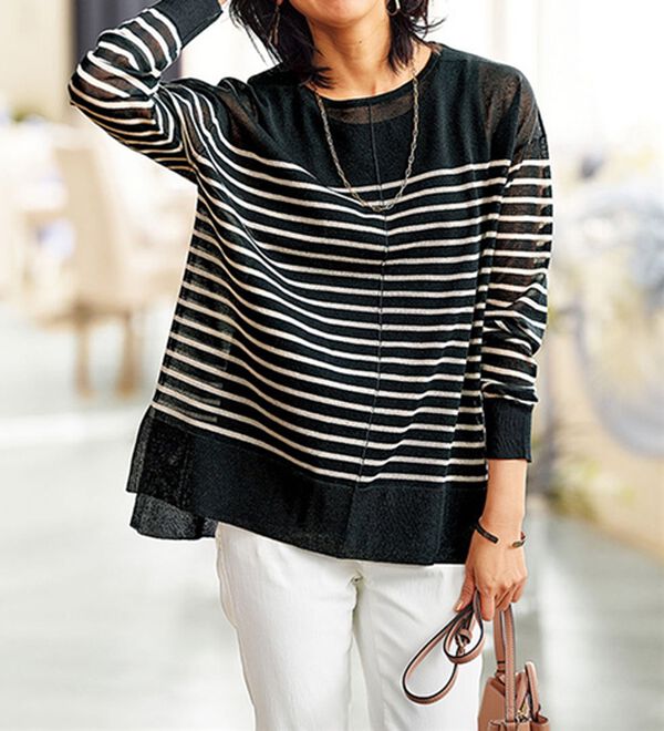 BELLUNA（ベルーナ）の「サラッと爽快！シアー素材ゆったりアンサンブル（アンサンブル）」｜詳細画像