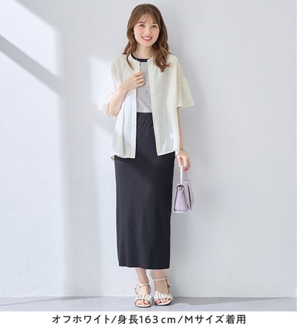 alotta（アロッタ）の「バンドカラーフレアー袖ブラウス（ブラウス）」｜詳細画像