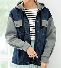 BELLUNA（ベルーナ）の「デニム素材切替２ＷＡＹジャケット（その他ジャケット）」