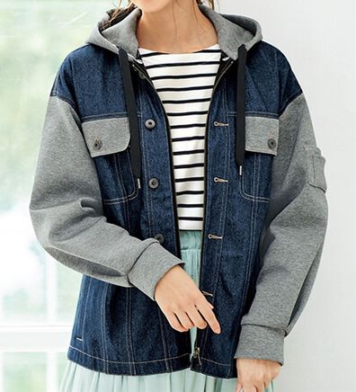 BELLUNA（ベルーナ）の「デニム素材切替２ＷＡＹジャケット（その他ジャケット）」