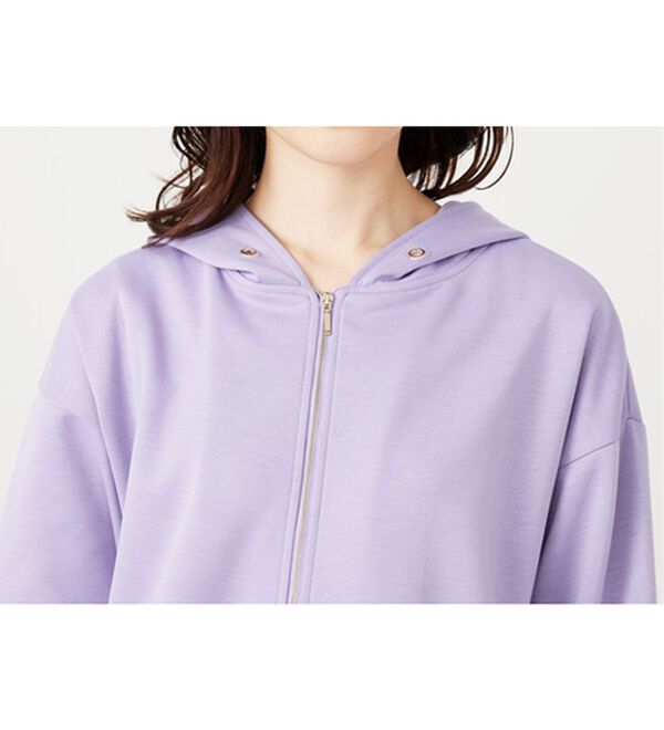 BELLUNA（ベルーナ）の「フードデザインとろみ素材ジップアップパーカー（パーカー）」｜詳細画像