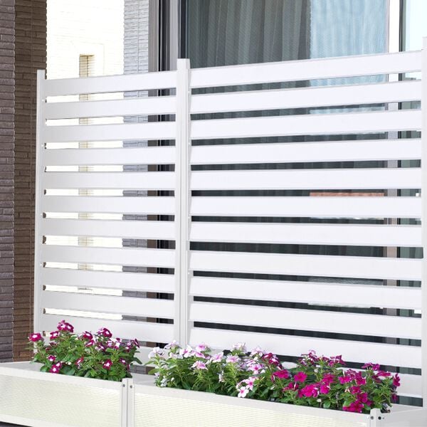 「アルミ製プランター目隠しフェンス＜ガーデニングフェンス　幅９０　幅１２０　高さ１５０　高さ１８０　オシャレフェンス＞（エクステリア・屋外器具）」｜詳細画像