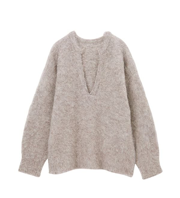 RANAN（ラナン）の「ディープキーネックシャギーニット（ニット・セーター）」｜詳細画像