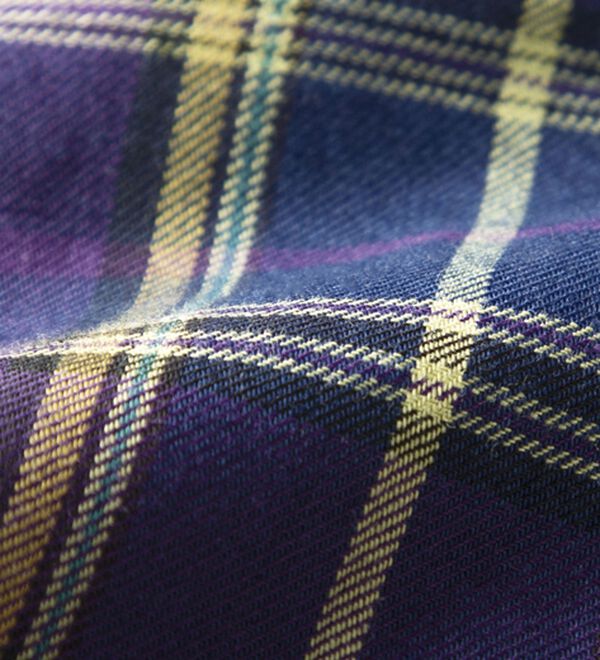 「＜クロコダイル＞長袖チェックシャツ（メンズシャツ）」｜詳細画像