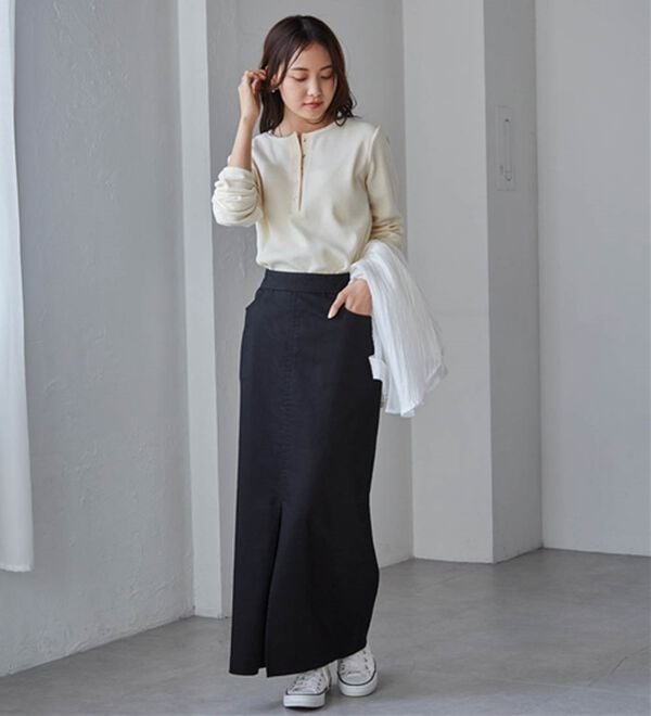 RANAN（ラナン）の「ヘンリーネックワッフルロンＴ（カットソー）」｜詳細画像