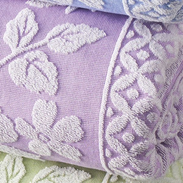 「今治産ロング＆ボリュームジャカード織タオルケット（肌掛布団・タオルケット）」｜シングルパープル