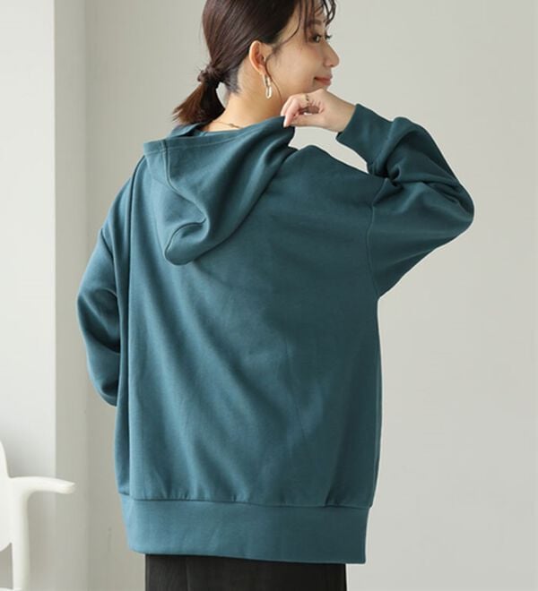 A HAPPY MARILYN（アハッピーマリリン）の「【Ｌ～６Ｌ】なめらかさらり美人なダンボールジップパーカースウェット（パーカー）」｜詳細画像