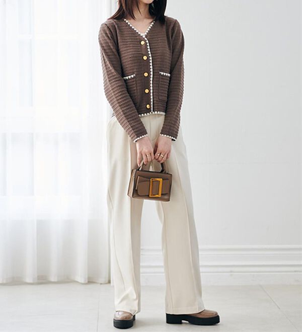 RANAN（ラナン）の「ツイード風配色ニットカーディガン（ニットカーディガン）」｜詳細画像