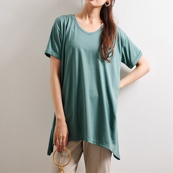 RANAN（ラナン）の「ひんやり！レディゆるシルエットＴシャツ（カットソー）」｜詳細画像