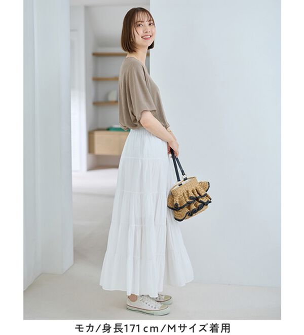 Viola e Viola（ヴィオラ エ ヴィオラ）の「ひんやり多機能ランダムテレコドルマントップス（カットソー）」｜詳細画像