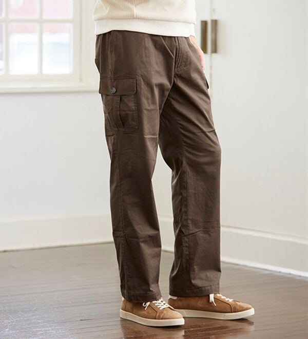 「＜コムルヴァン・オム＞ラクして暖か裏フリースパンツ（メンズフルレングスパンツ）」｜詳細画像