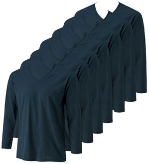 「【７枚組】＜コムルヴァン・オム＞高品質なサスティナブル綿１００％インナー（メンズ肌着・インナーウェア）」｜ネイビー7枚組 長袖V首