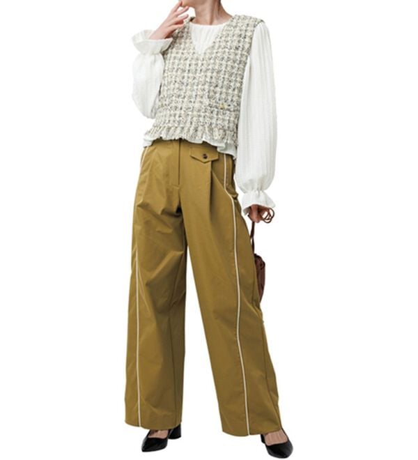 RANAN（ラナン）の「シャーリングカットブラウス（カットソー）」｜詳細画像