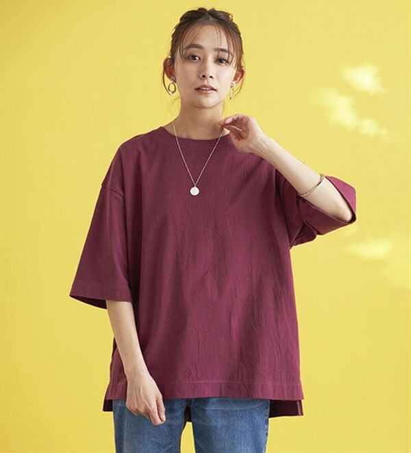 BELLUNA（ベルーナ）の「ひんやリッチコットン大人のゆったりプルオーバー（カットソー）」｜詳細画像