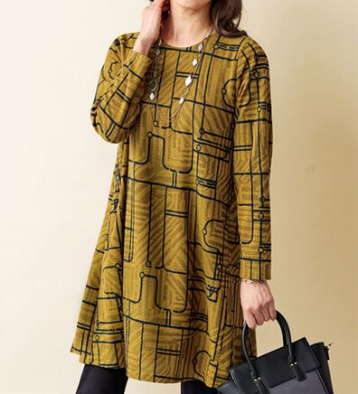 BELLUNA（ベルーナ）の「幾何ジャカードプリントデザインチュニック（チュニック）」