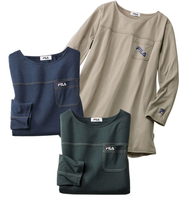 ルフラン（ルフラン）の「【３色組】＜ＦＩＬＡ＞ステッチデザインＴシャツ（カットソー）」｜3色組