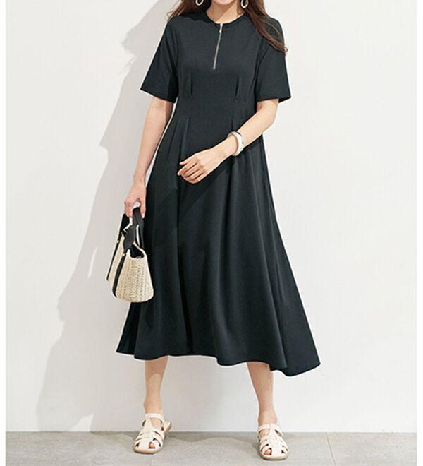 BELLUNA（ベルーナ）の「日差しに負けたくない！ロングワンピース（ロングワンピース）」｜ブラック