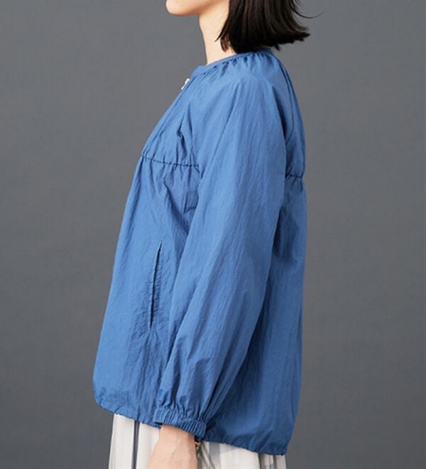 BELLUNA（ベルーナ）の「シアー素材ギャザーデザインブルゾン（ブルゾン）」｜詳細画像