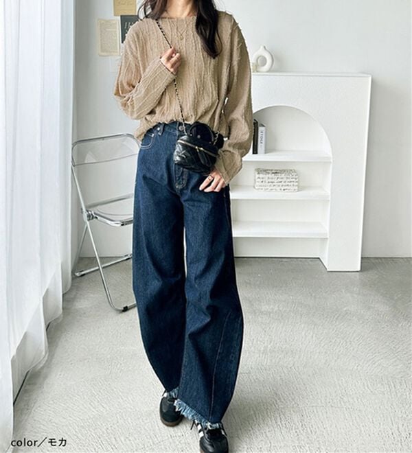 GeeRA（ジーラ）の「シャギージャカードボートネックカットソー（カットソー）」｜詳細画像