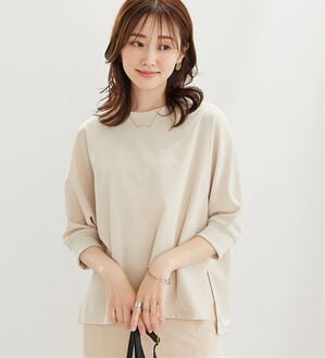 BELLUNA（ベルーナ）の「【多機能付き】きれい見え！ドルマンデザインプルオーバー（カットソー）」｜アイボリー