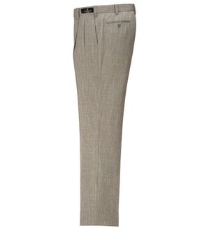 「裾上げ済杢調爽やかウエストストレッチスラックス（メンズスラックス）」｜ベージュ