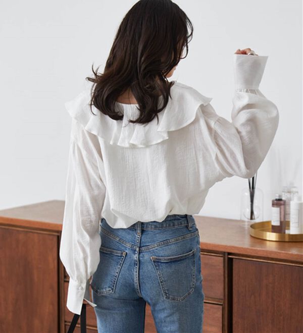 RANAN（ラナン）の「ラッフルフリルオーバーブラウス（ブラウス）」｜詳細画像