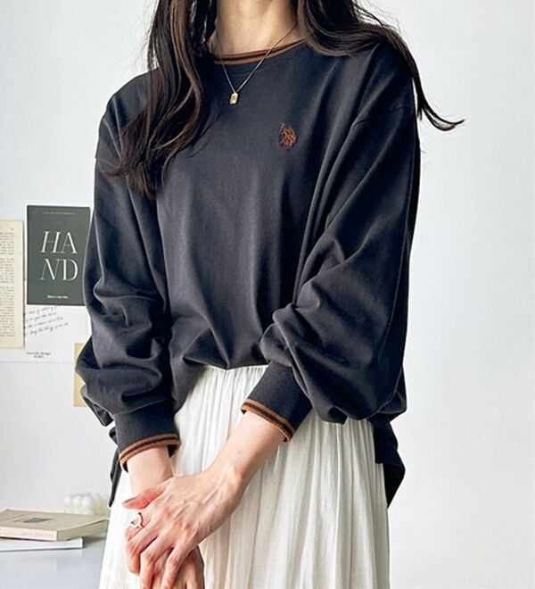 GeeRA（ジーラ）の「【Ｕ．Ｓ．　ＰＯＬＯ　ＡＳＳＮ．】配色ラインロンＴ（カットソー）」｜詳細画像