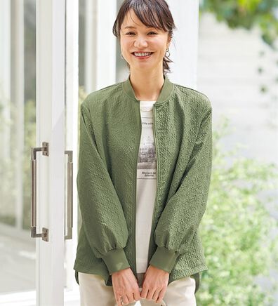 BELLUNA（ベルーナ）の「ふくれジャカードブルゾン（ブルゾン）」