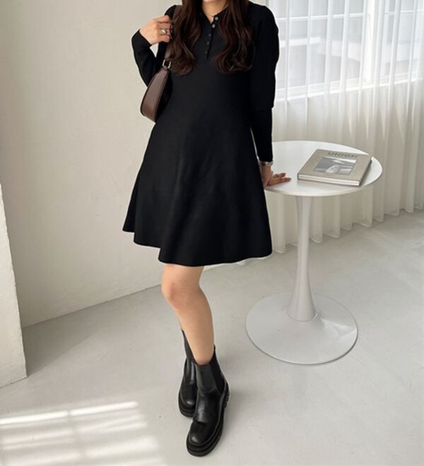 GeeRA（ジーラ）の「ペプラムニットミニワンピース（その他ワンピース）」｜詳細画像