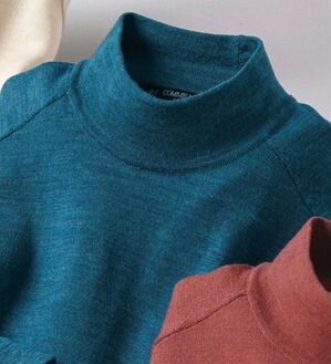 「＜コムルヴァン・オム＞メリノの自信！洗練ハイネック（メンズニット・セーター）」｜ターコイズ