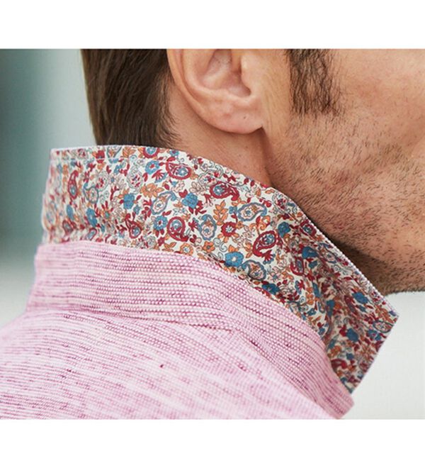 「＜コムルヴァン・オム＞大人のメランジ鹿の子ポロシャツ（メンズポロシャツ）」｜詳細画像