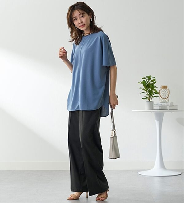 BELLUNA（ベルーナ）の「＜ＳＯＬＯＴＥＸ（Ｒ）＞ワイドパンツ（フルレングスパンツ）」｜詳細画像