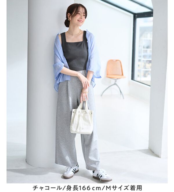 Viola e Viola（ヴィオラ エ ヴィオラ）の「保冷剤ポケット付スクエアタンクトップ（タンクトップ・キャミソール）」｜詳細画像