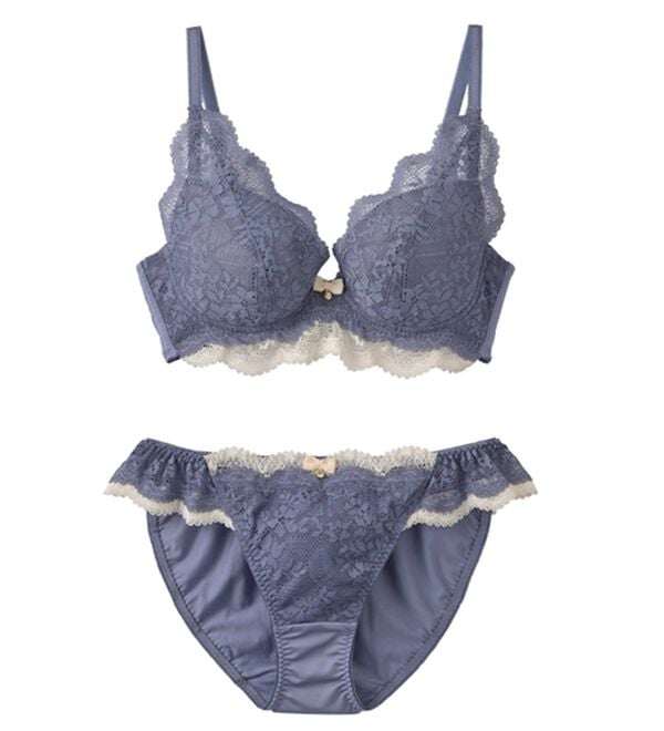 YU'NOW（ユナウ）の「ぷるるん谷間のノンワイヤーブラ＆ショーツ（ブラジャー＆ショーツセット）」｜詳細画像