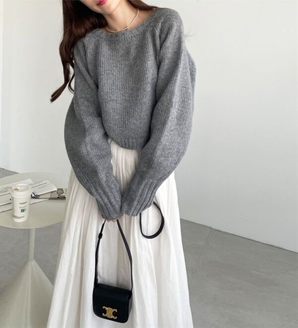 GeeRA（ジーラ）の「ボリュームスリーブショートニット（ニット・セーター）」｜詳細画像