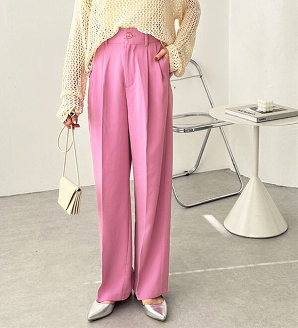 GeeRA（ジーラ）の「ハイウエストスラックスパンツ（ワイドパンツ・ガウチョ）」｜詳細画像