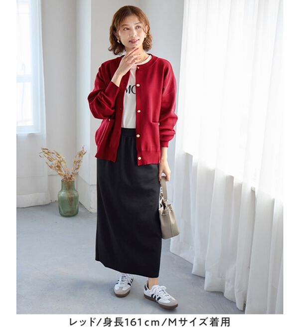 Viola e Viola（ヴィオラ エ ヴィオラ）の「むぎゅっと質感ゴールドボタンニットカーデ（ニットカーディガン）」｜詳細画像