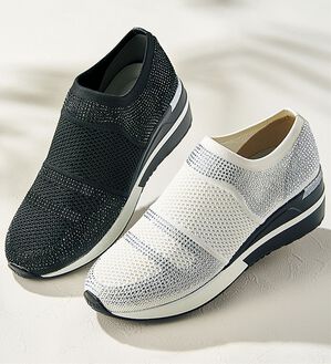 ルフラン（ルフラン）の「ビジューが煌めく美脚ニットスニーカー（スリッポン）」｜詳細画像