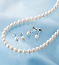 BELLUNA（ベルーナ）の「【２点セット】国産あこや真珠７mm珠２点セット（ネックレス・ペンダント）」