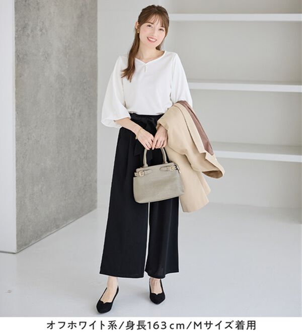 alotta（アロッタ）の「【２点セット】洗える！楽キレイセットアップ（ブラウススーツ）」｜詳細画像