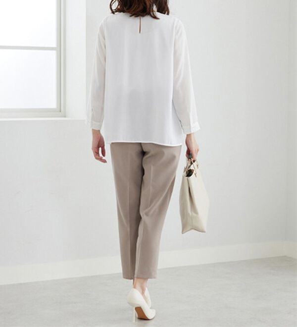 BELLUNA（ベルーナ）の「＜セレモニースタイル＞センタープレステーパードパンツ（テーパードパンツ）」｜詳細画像