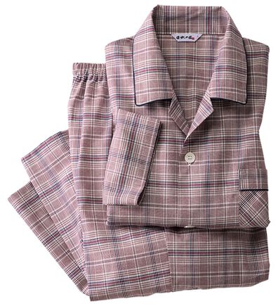 「日本製ひんやり綿１００％播州織パジャマ（メンズルームウェア）」