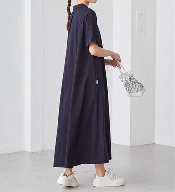 RANAN（ラナン）の「＜ＦＩＬＡ＞ゆったりフレアーポロワンピース（その他ワンピース）」｜詳細画像